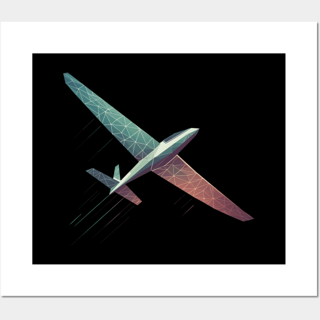 Glider Sailplane Biplane Wall Art by ThesePrints
